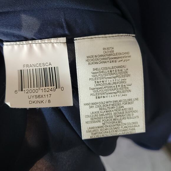 BCBG Max Azria Francesca Peplum Navy Gown 8 - Picture 5 of 5